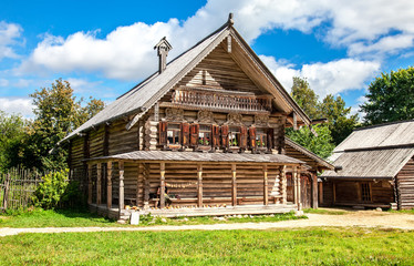 Fototapeta na wymiar Traditional russian old wooden house