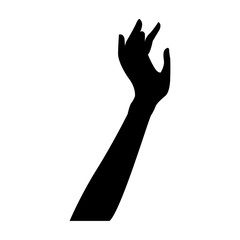 Hand up silhouette