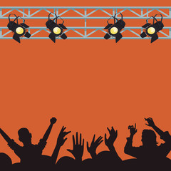 Stage with lights