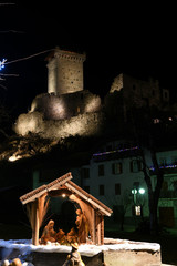 castello presepe notturna