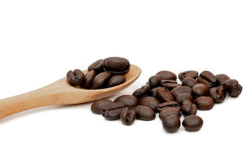 coffee beans isolated on white background