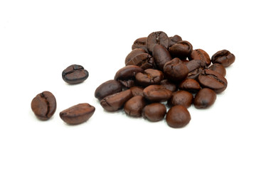 coffee beans isolated on white background