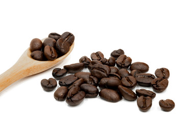 coffee beans isolated on white background