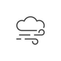 Wind and cloud line icon