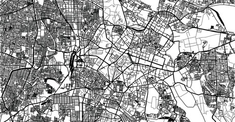 Fototapeta na wymiar Urban vector city map of Bangalore, India
