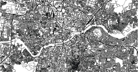 Fototapeta na wymiar Urban vector city map of Hyderabad, India