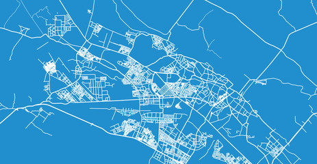 Urban vector city map of Kanpur, India