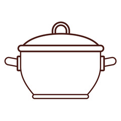 Kitchen pot utensil brown lines