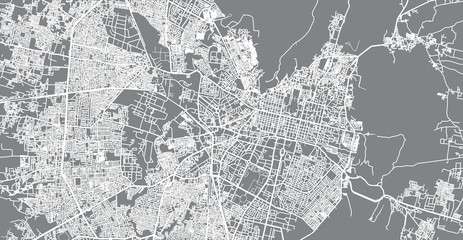 Fototapeta na wymiar Urban vector city map of Jaipur, India