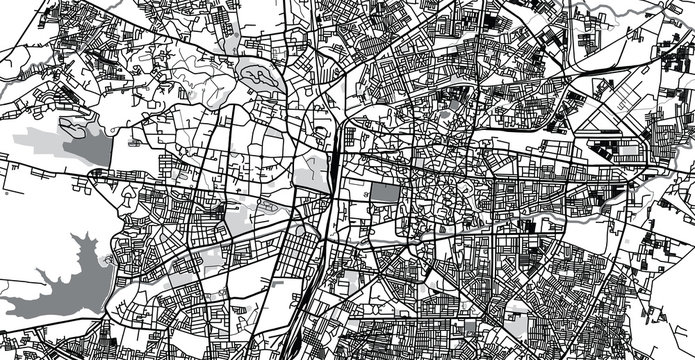 Urban Vector City Map Of Nagpur, India