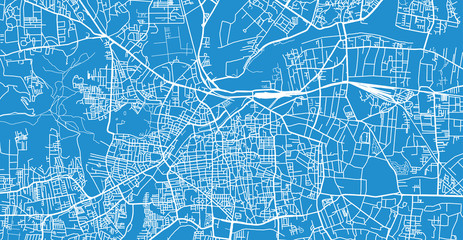 Urban vector city map of pune, India