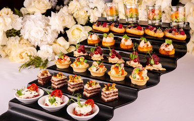 Arrangement of sets on backstairs for a holiday