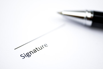 The concept of the signature of the document pen.