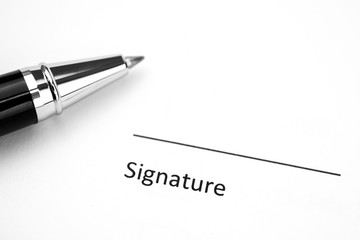 The concept of the signature of the document pen.