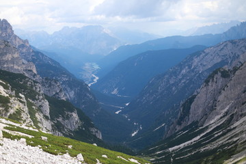 Obraz premium View from above on valley in Italian Alps