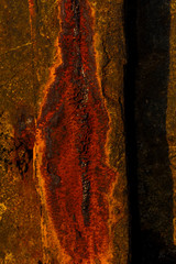 Interesting rusty iron forms at old abandon fence at st. st. Konastantin and Helena.