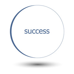Vector illustration of the word success, isolated icon - Vector