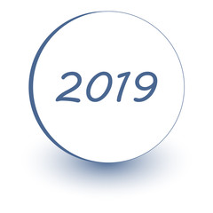 Label icon with the date of the next year. Vector - Vector