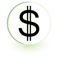 Dollar vector icon, flat isolated icon - Vector