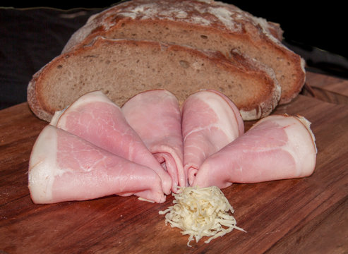 Ham and Bread Snack