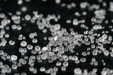 Salt in various forms with the macro lens extremely enlarged, it almost micro photographs are