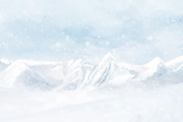 Mountains winter landscape, season basis background for cards, falyers, invitations, web- pages