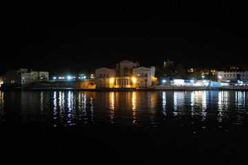 Obraz premium City of Sevastopol embankment view by night, Crimea, Russia