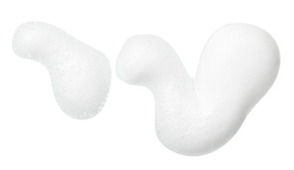foam mousse beauty on white background isolation