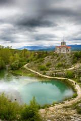 Fototapeta na wymiar Cetina river spring in Croatia