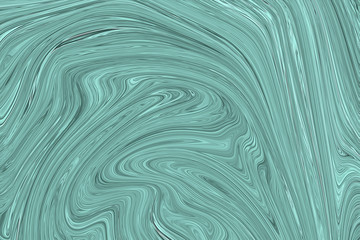 Obraz premium Liquid Abstract Pattern With Mint Green or Malachite Graphics Color Art Form. Digital Background With Abstract Liquid Flow.