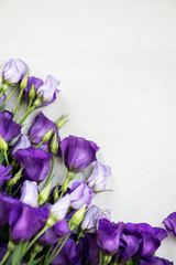 Beautiful Bouquet of Purple Eustoma flowers, Lisianthus