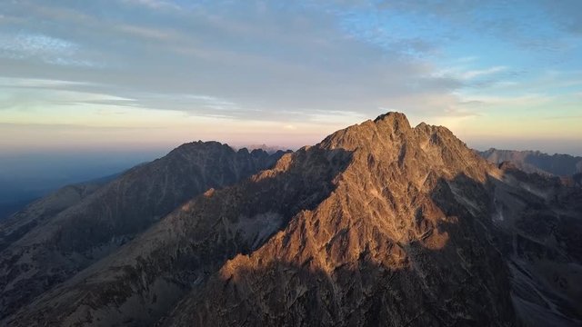 Sunrise over High Tatras mountains