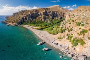Keuken foto achterwand Elafonissi Strand, Kreta, Griekenland Preveli beach on Crete island with azure clear water, Greece, Europe