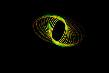 Light painting spirograph background