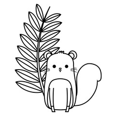 tropical flowers and cute animals design