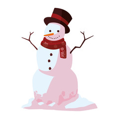 Christmas snowman icon