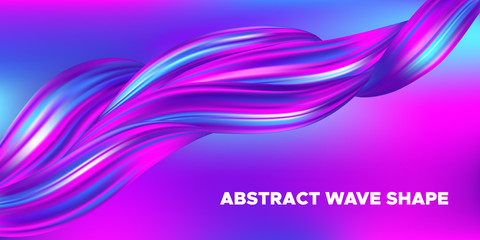 Wave Abstract Background with Liquid Shape.