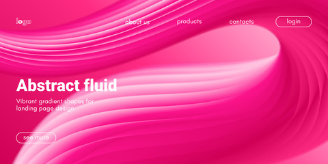 Abstract Fluid Background for Landing Page.