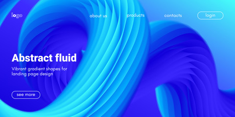Abstract Fluid Background for Landing Page.