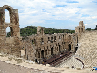 Europe, Greece,Athens,the ancient amphitheatre  next to the Acropolis