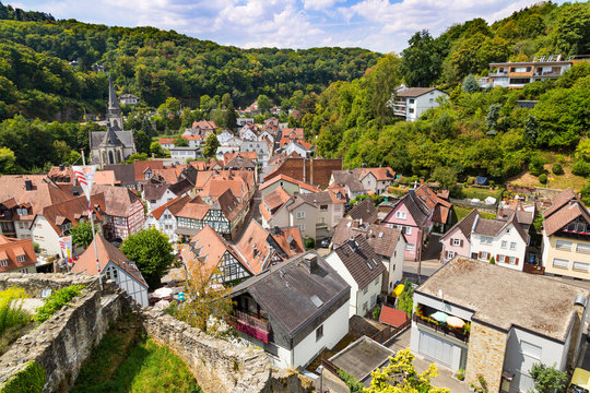 Ancient town Eppstein, Germany. Top view