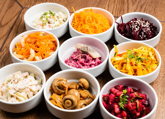 different kinds of salad