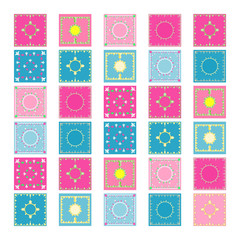 Naklejka premium Authentic tiles set