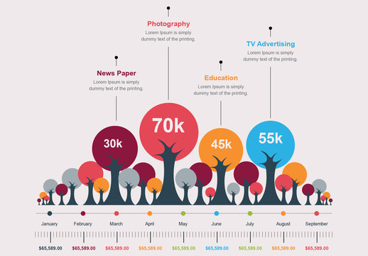 Tree Timeline Infographic Layout