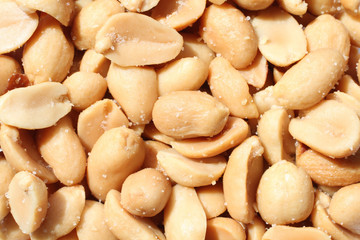 Food background - salted roasted peanuts