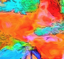 Abstract graphic watercolor background. Liquid paint texture.