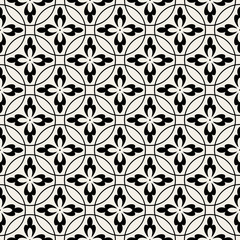 Abstract Vintage Floral Tiles Seamless Vector Pattern. Geometric texture. Repeating background.