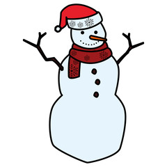 Christmas snowman icon