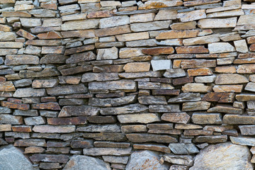 Detail of Medieval stone wall, background