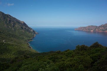 view of island in the sea in Corsica